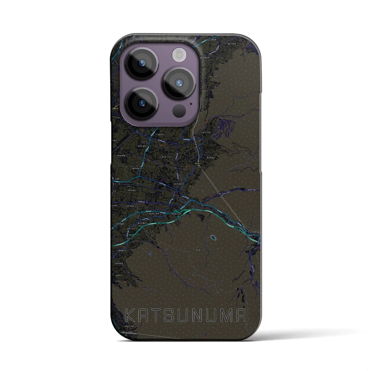 【勝沼(山梨県)】地図柄iPhoneケース(バックカバータイプ)