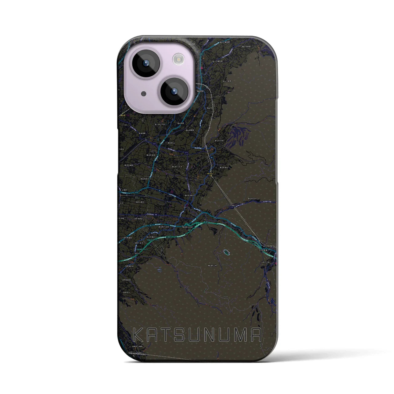 【勝沼(山梨県)】地図柄iPhoneケース(バックカバータイプ)