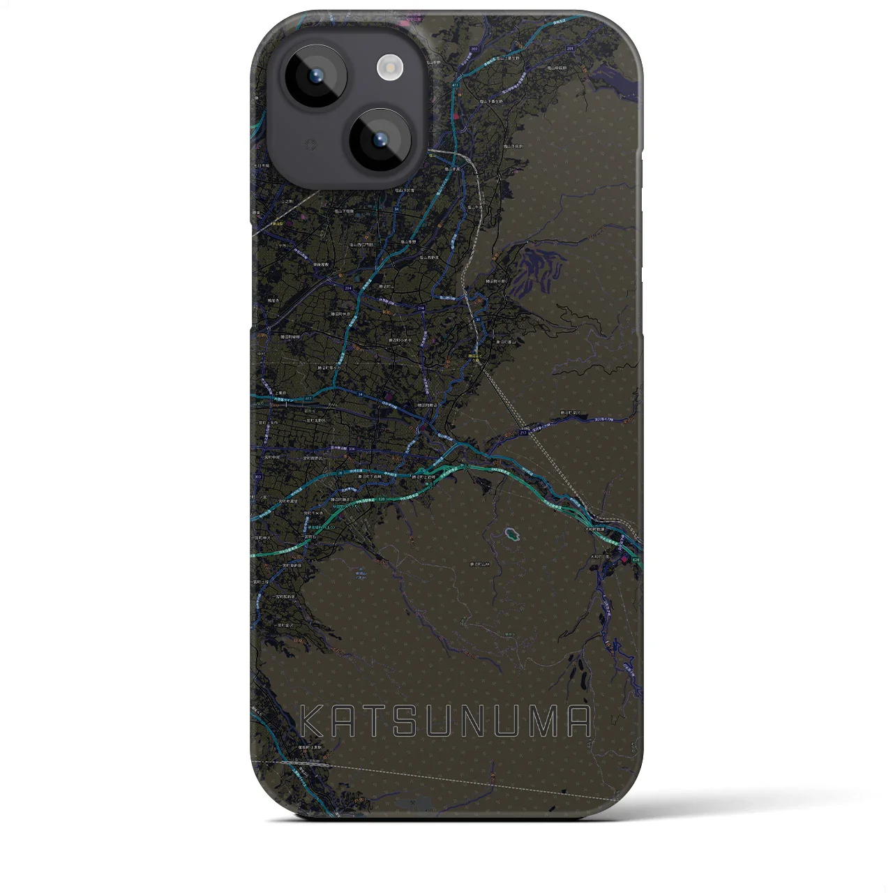 【勝沼(山梨県)】地図柄iPhoneケース(バックカバータイプ)