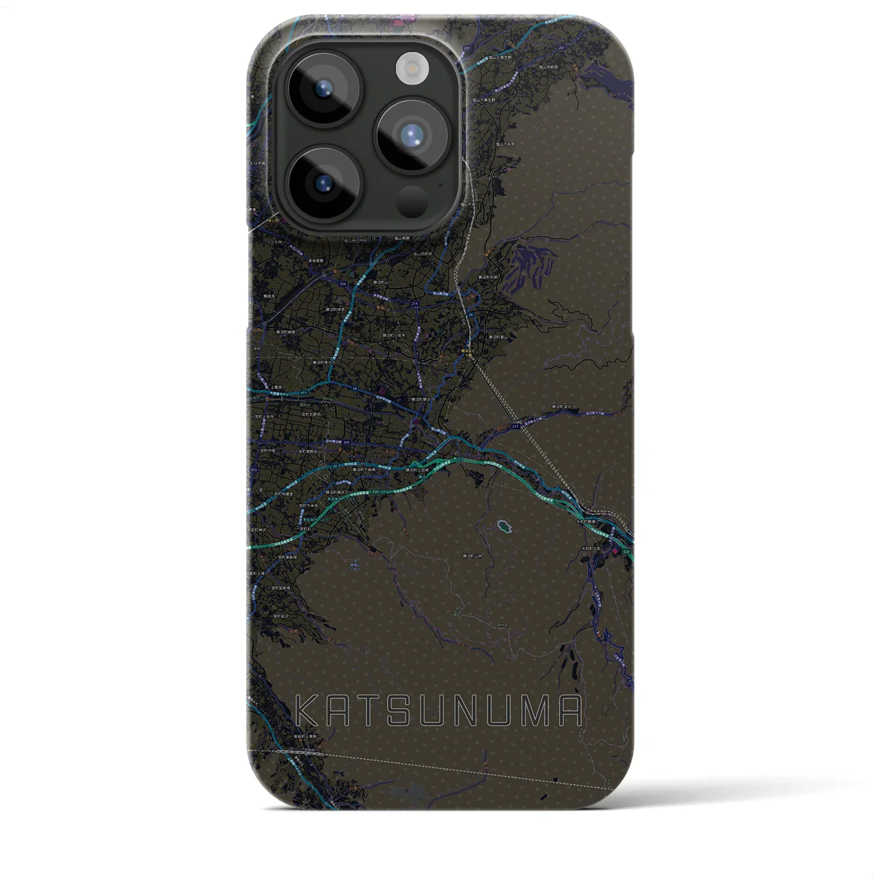 【勝沼(山梨県)】地図柄iPhoneケース(バックカバータイプ)