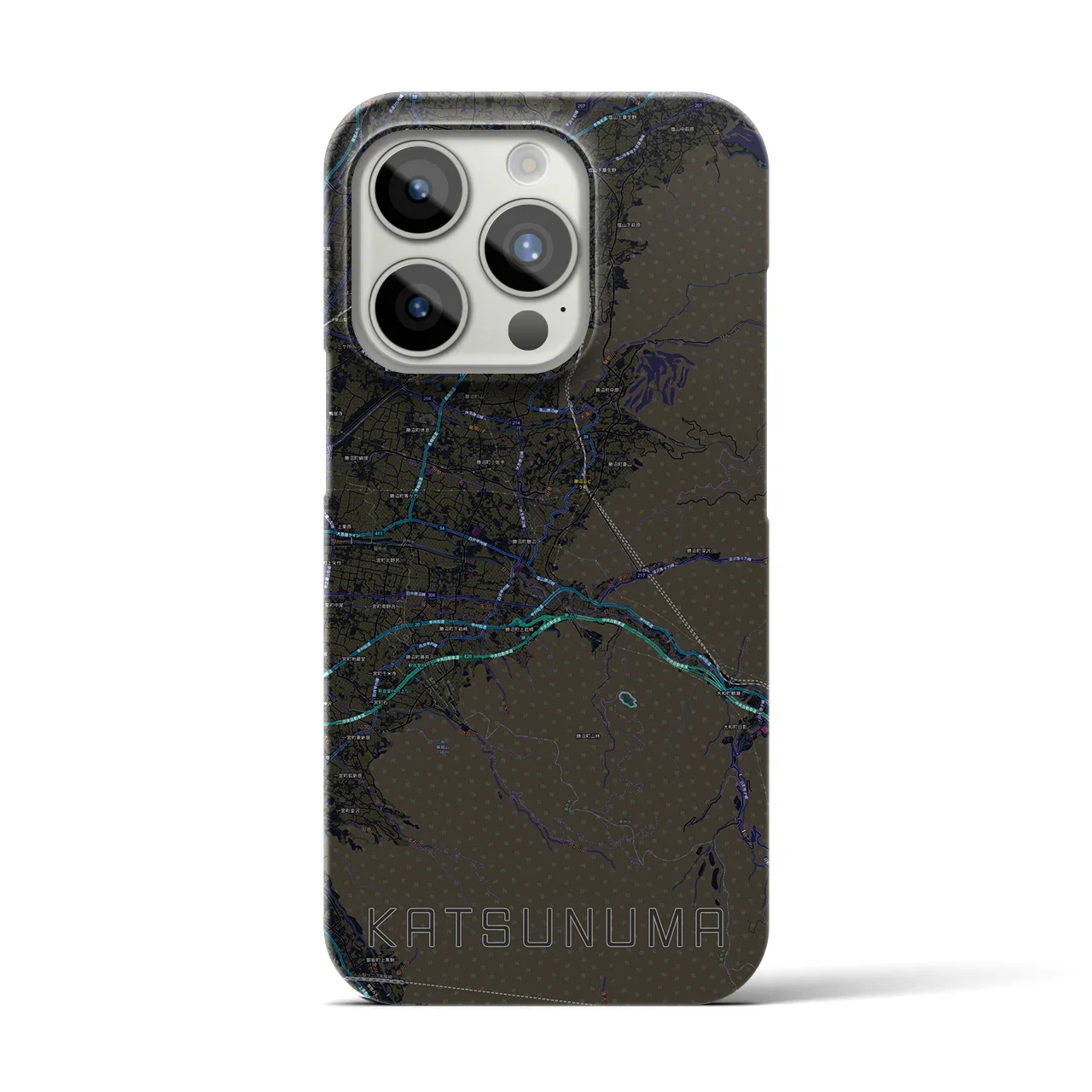 【勝沼(山梨県)】地図柄iPhoneケース(バックカバータイプ)