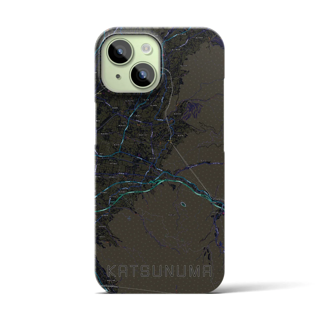 【勝沼(山梨県)】地図柄iPhoneケース(バックカバータイプ)