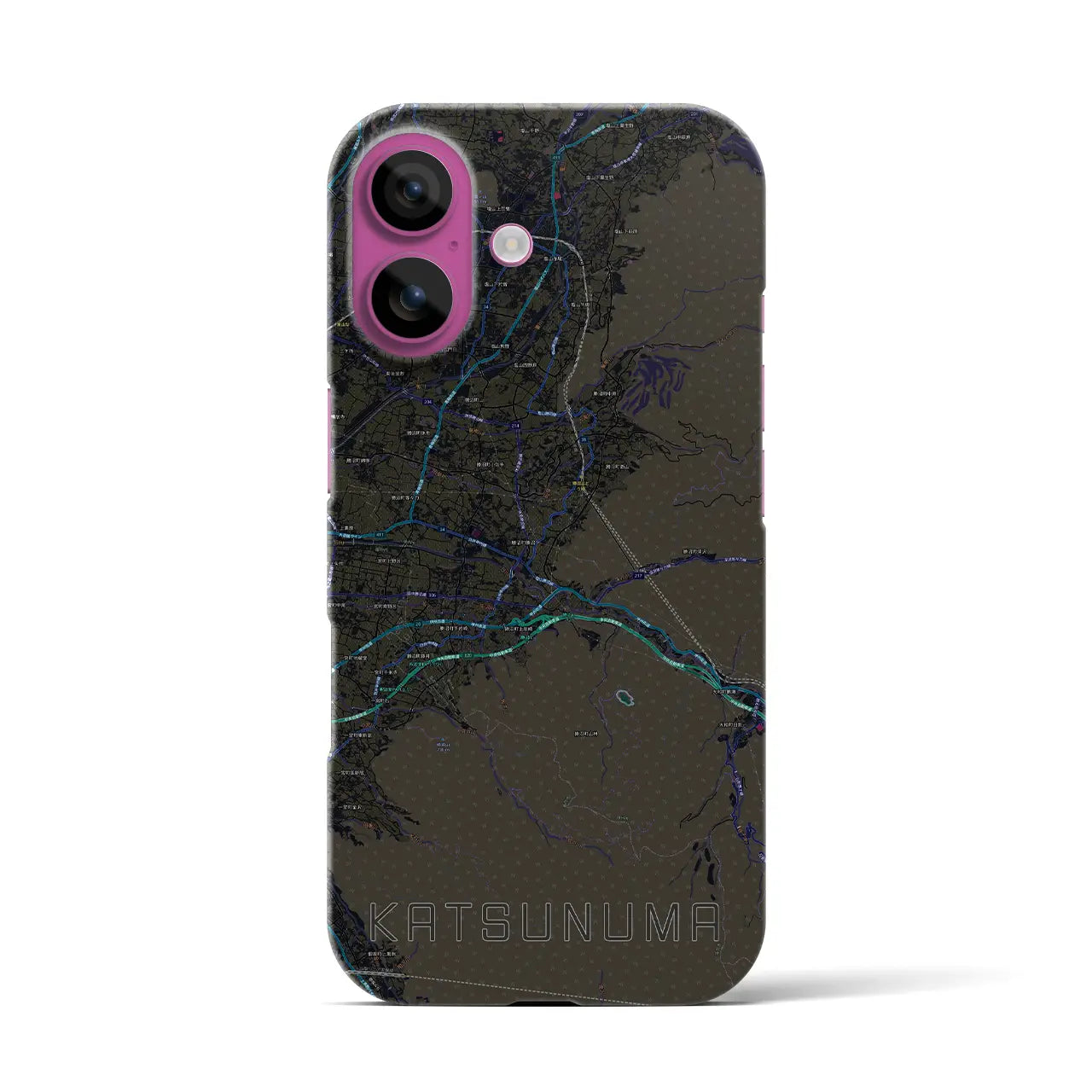 【勝沼(山梨県)】地図柄iPhoneケース(バックカバータイプ)
