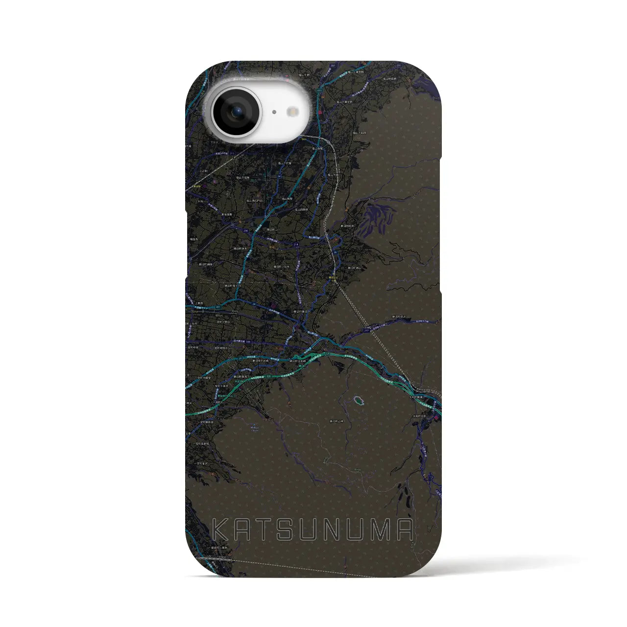 【勝沼(山梨県)】地図柄iPhoneケース(バックカバータイプ)