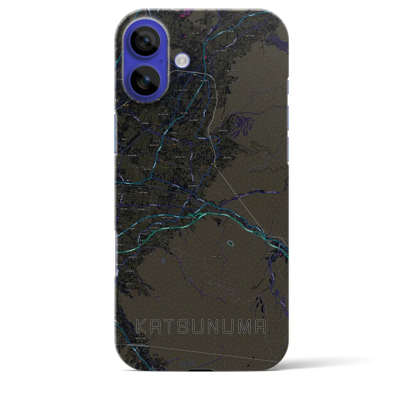 【勝沼(山梨県)】地図柄iPhoneケース(バックカバータイプ)