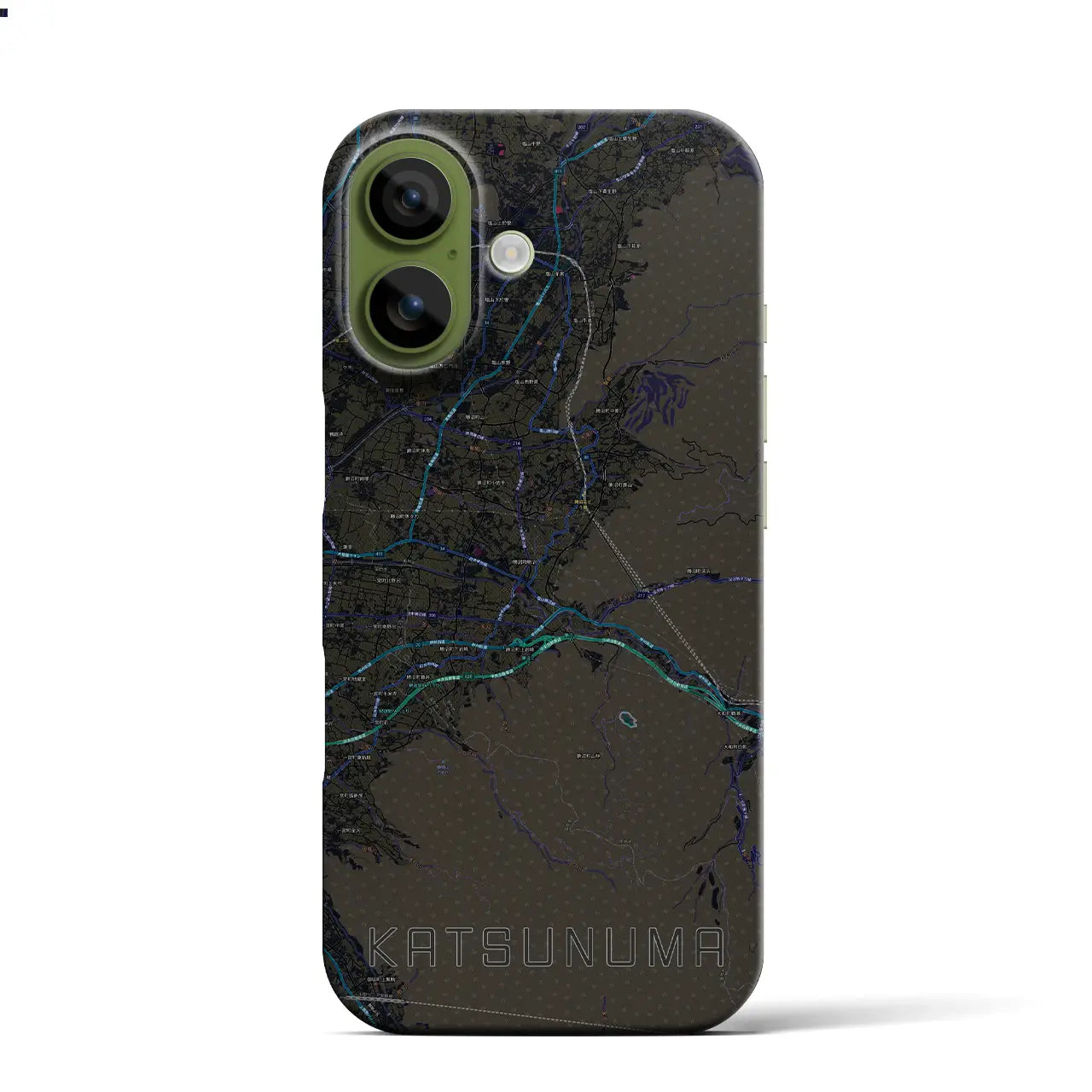 【勝沼(山梨県)】地図柄iPhoneケース(バックカバータイプ)