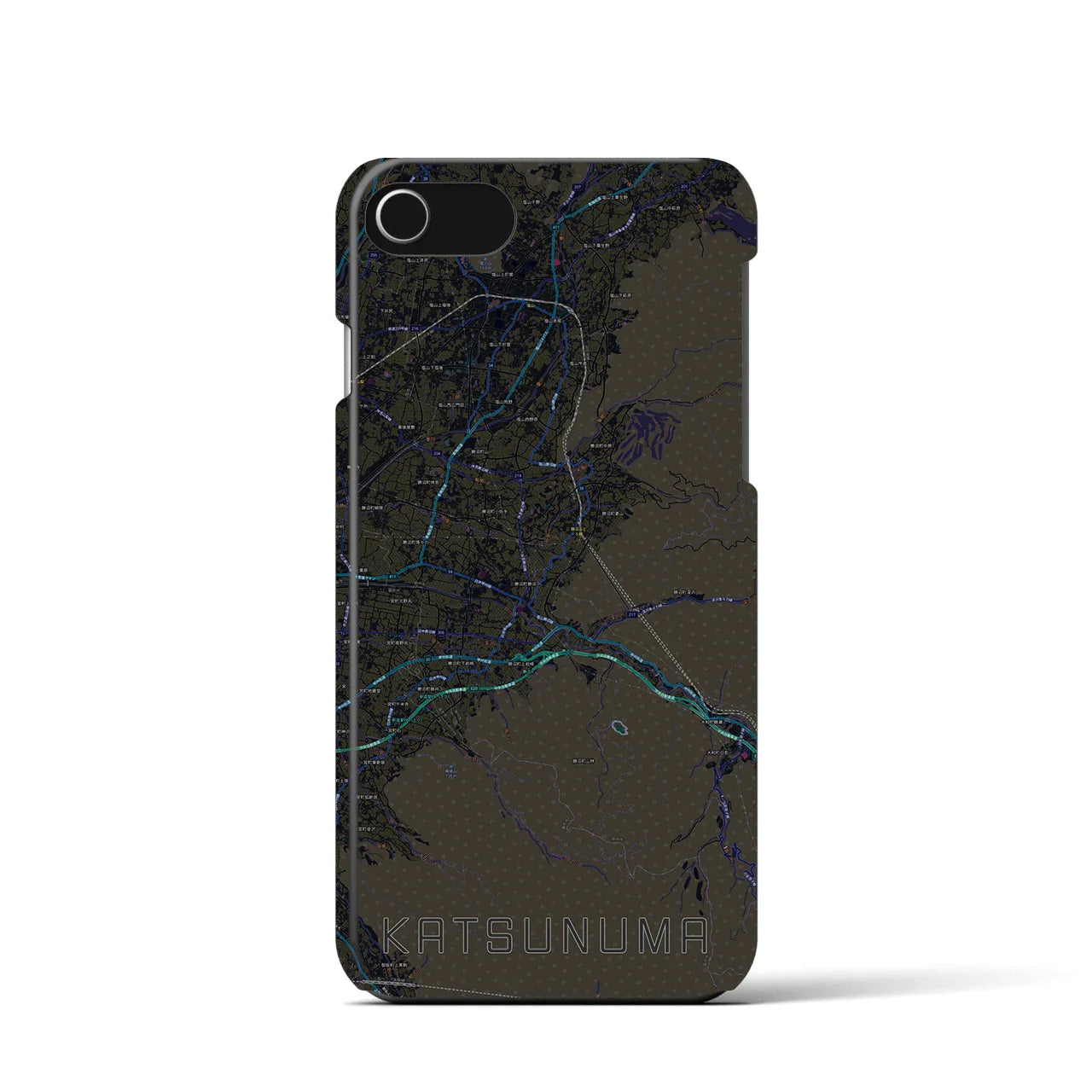 【勝沼(山梨県)】地図柄iPhoneケース(バックカバータイプ)