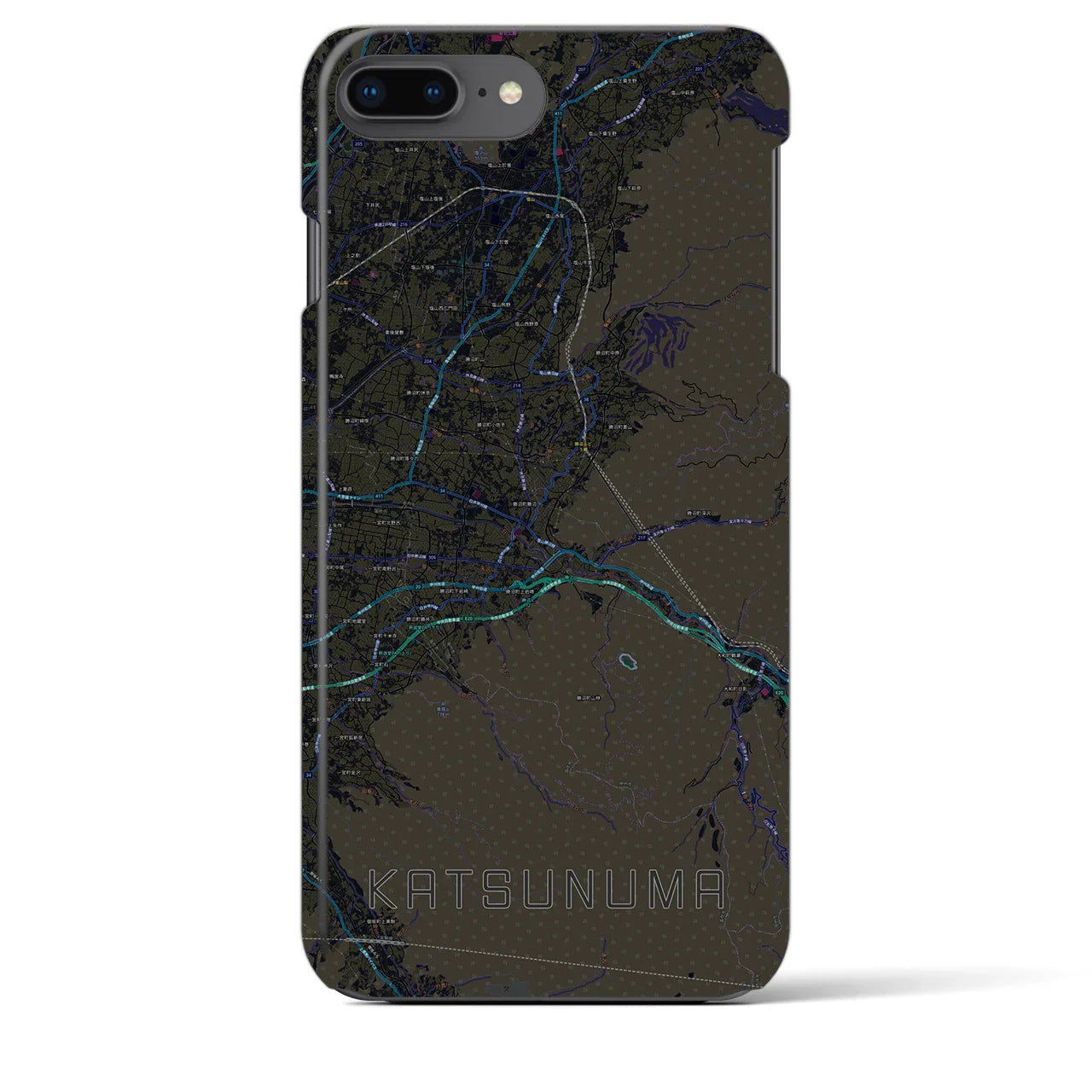 【勝沼(山梨県)】地図柄iPhoneケース(バックカバータイプ)