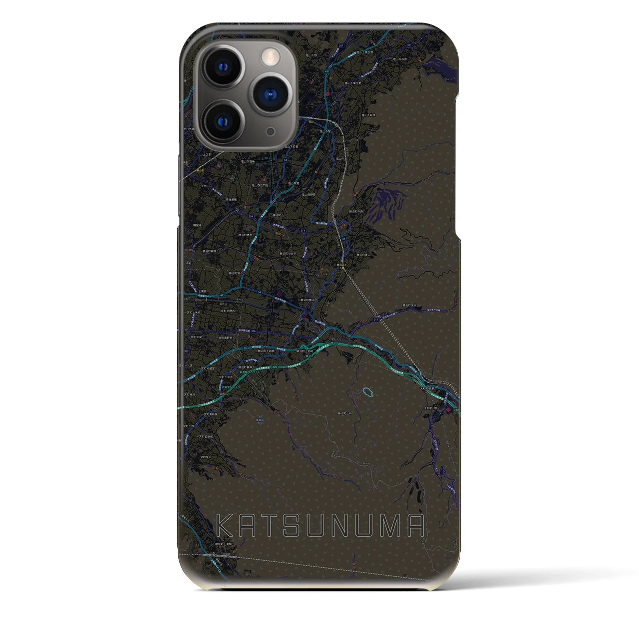 【勝沼(山梨県)】地図柄iPhoneケース(バックカバータイプ)