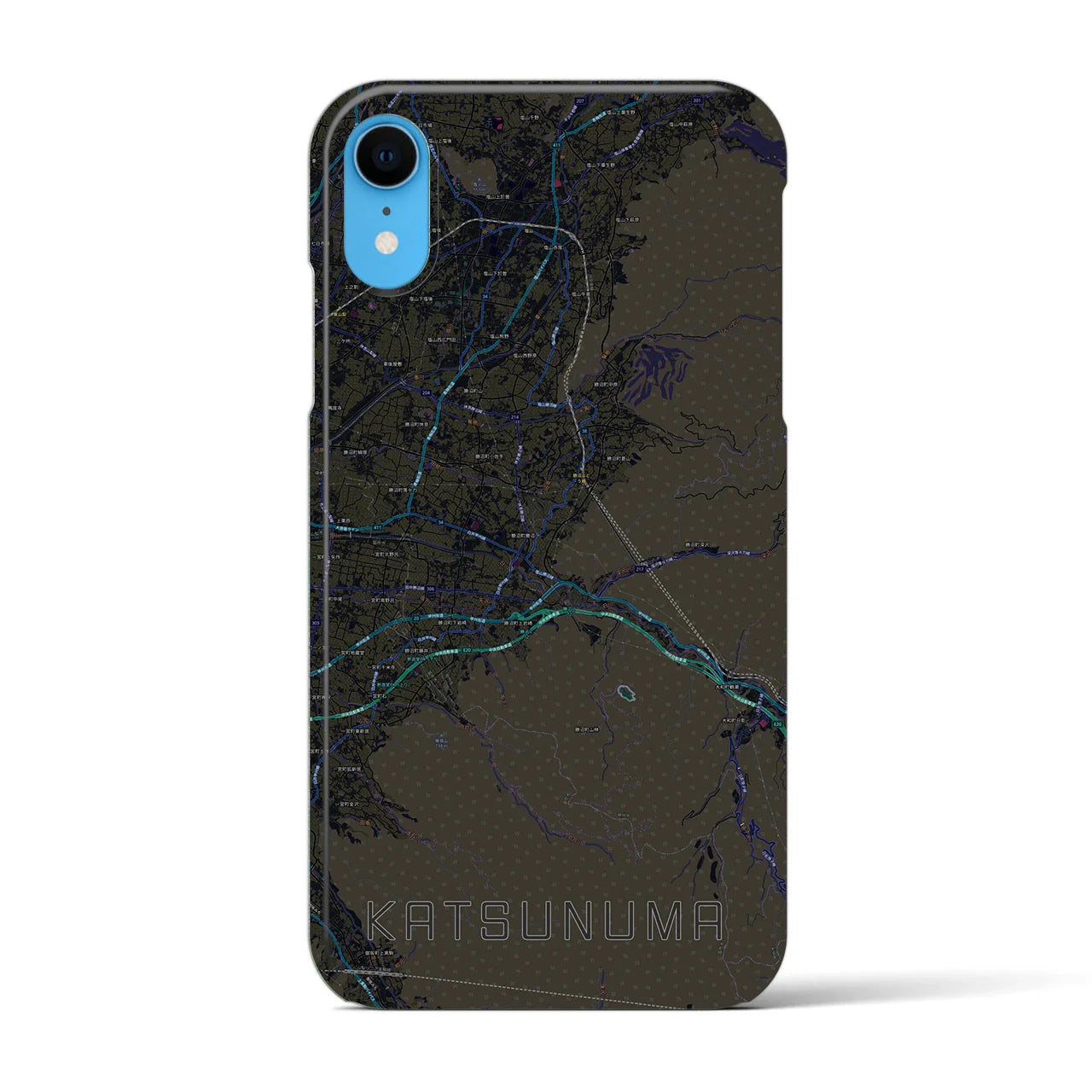 【勝沼(山梨県)】地図柄iPhoneケース(バックカバータイプ)