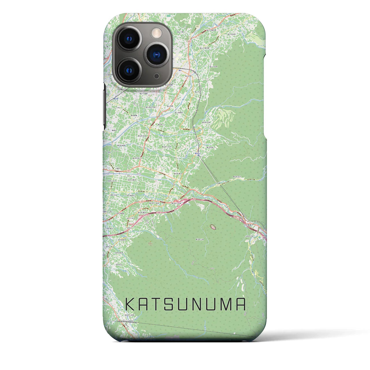 【勝沼(山梨県)】地図柄iPhoneケース(バックカバータイプ)