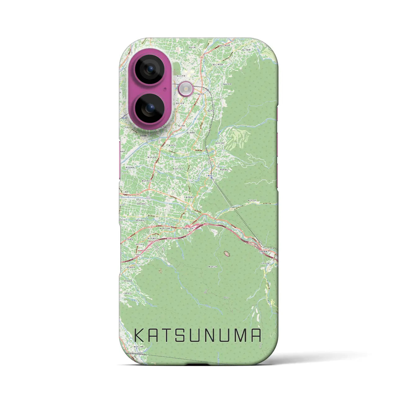 【勝沼(山梨県)】地図柄iPhoneケース(バックカバータイプ)