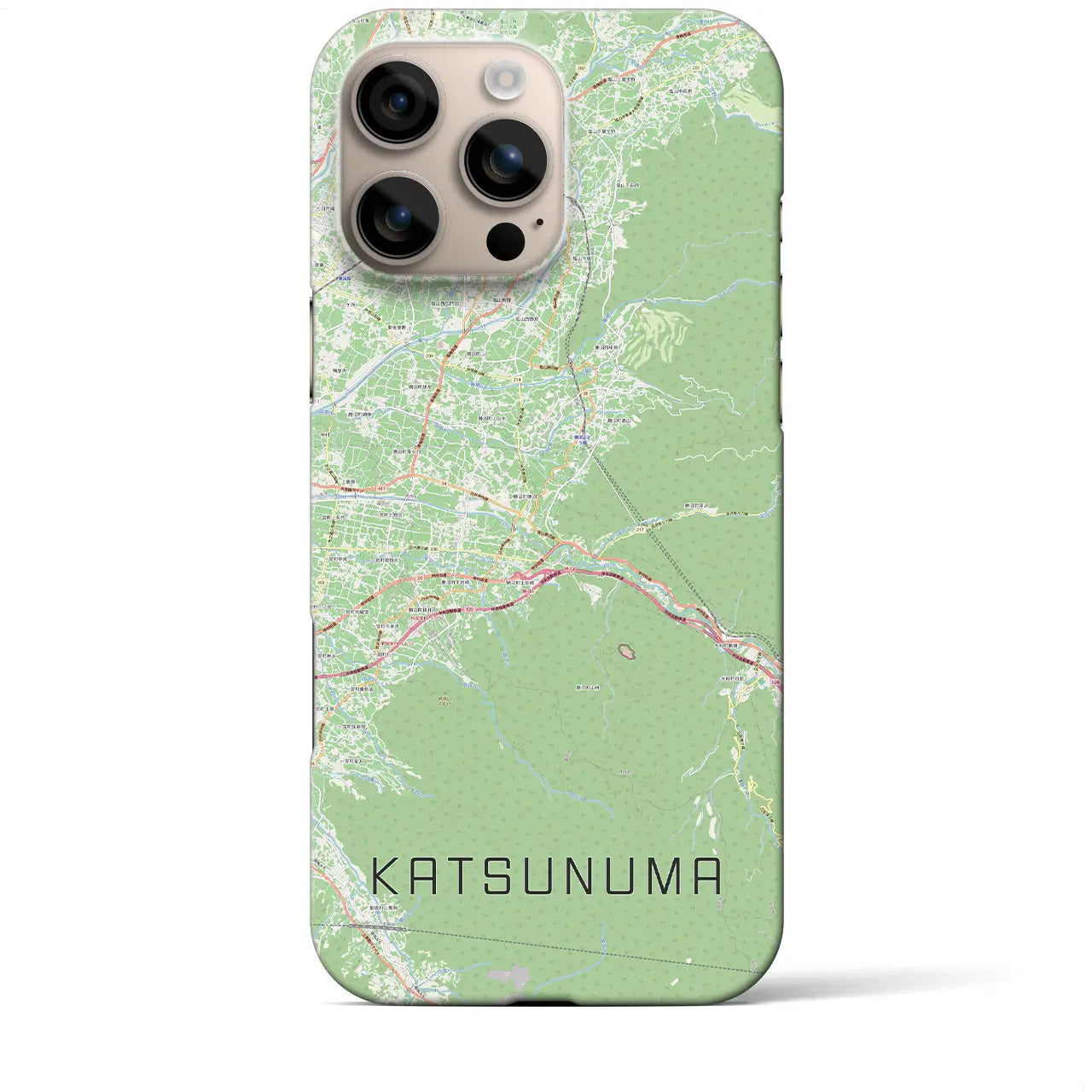 【勝沼(山梨県)】地図柄iPhoneケース(バックカバータイプ)