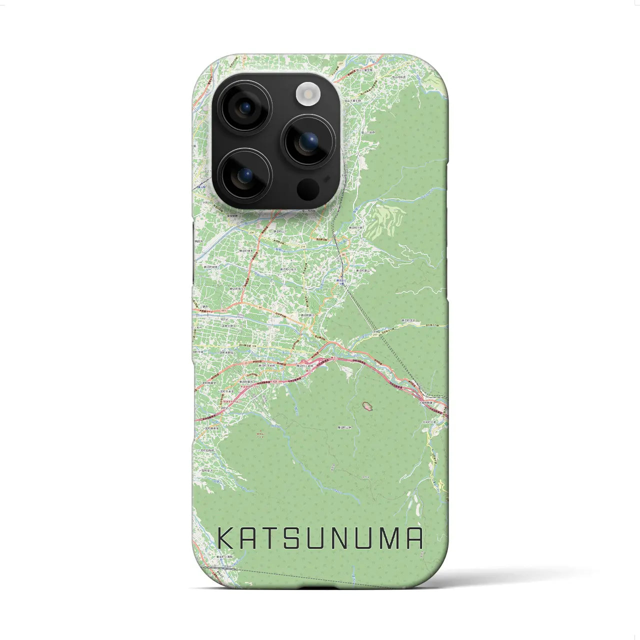 【勝沼(山梨県)】地図柄iPhoneケース(バックカバータイプ)