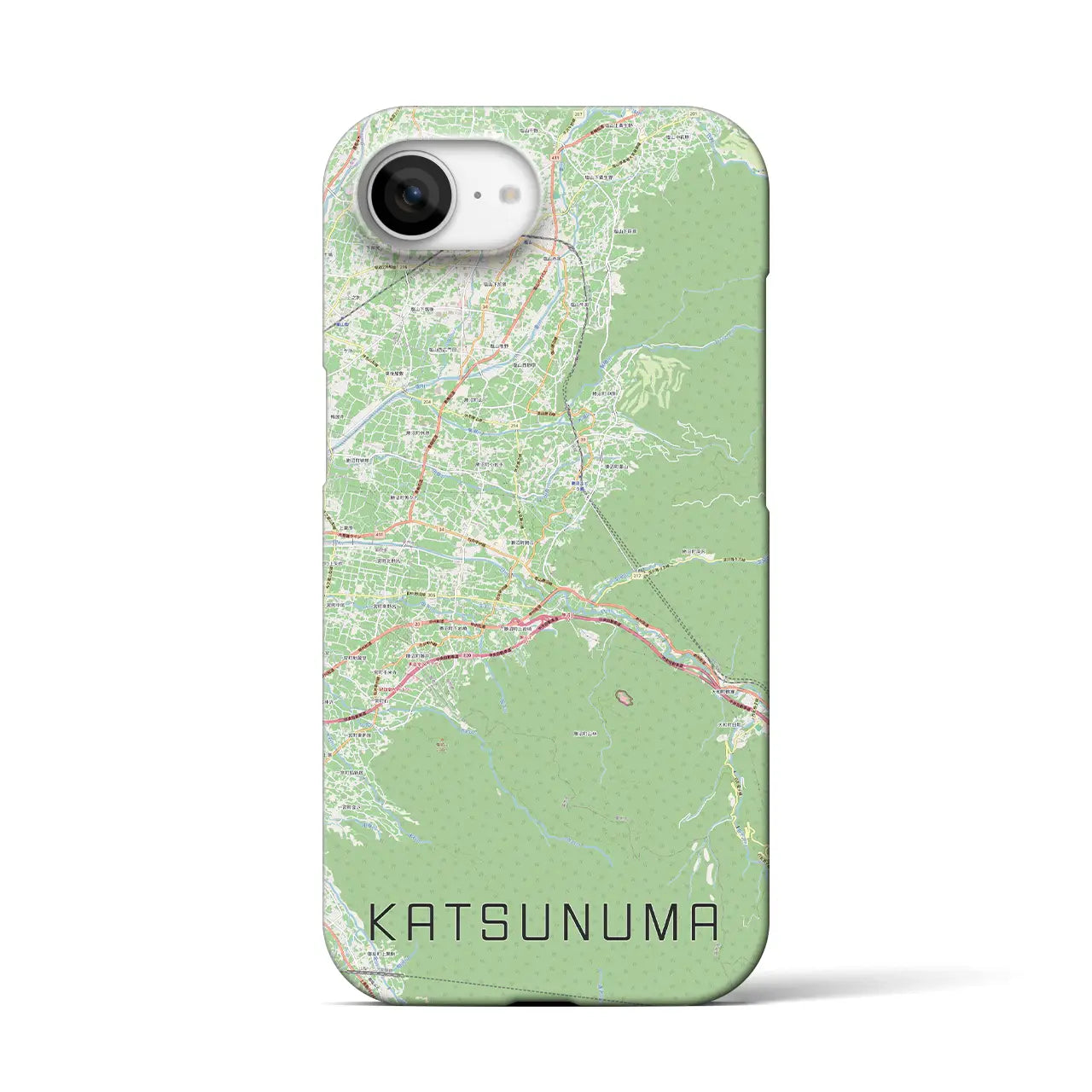 【勝沼(山梨県)】地図柄iPhoneケース(バックカバータイプ)