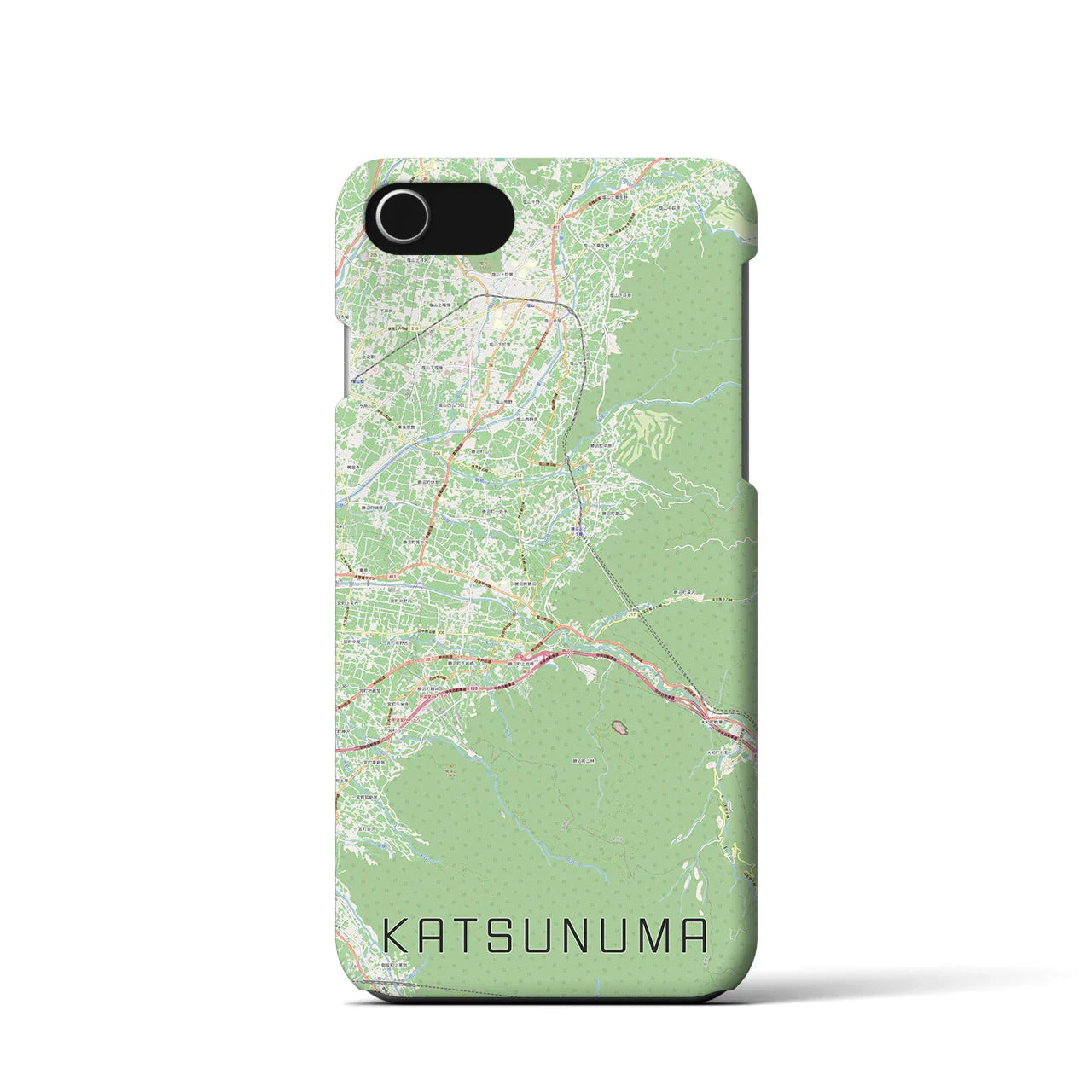 【勝沼(山梨県)】地図柄iPhoneケース(バックカバータイプ)