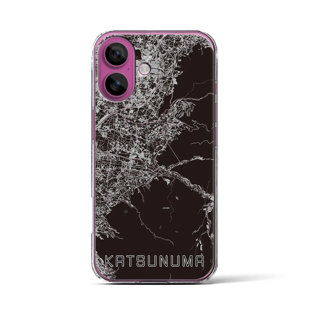 【勝沼(山梨県)】地図柄iPhoneケース(クリアタイプ)