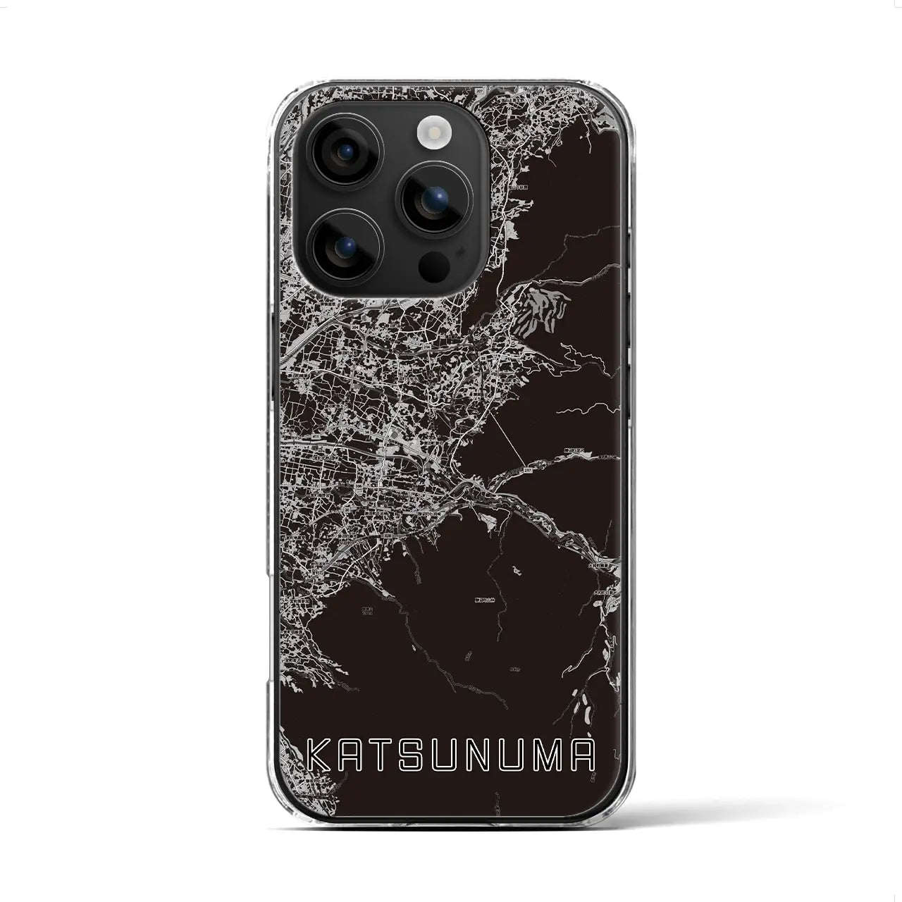 【勝沼(山梨県)】地図柄iPhoneケース(クリアタイプ)