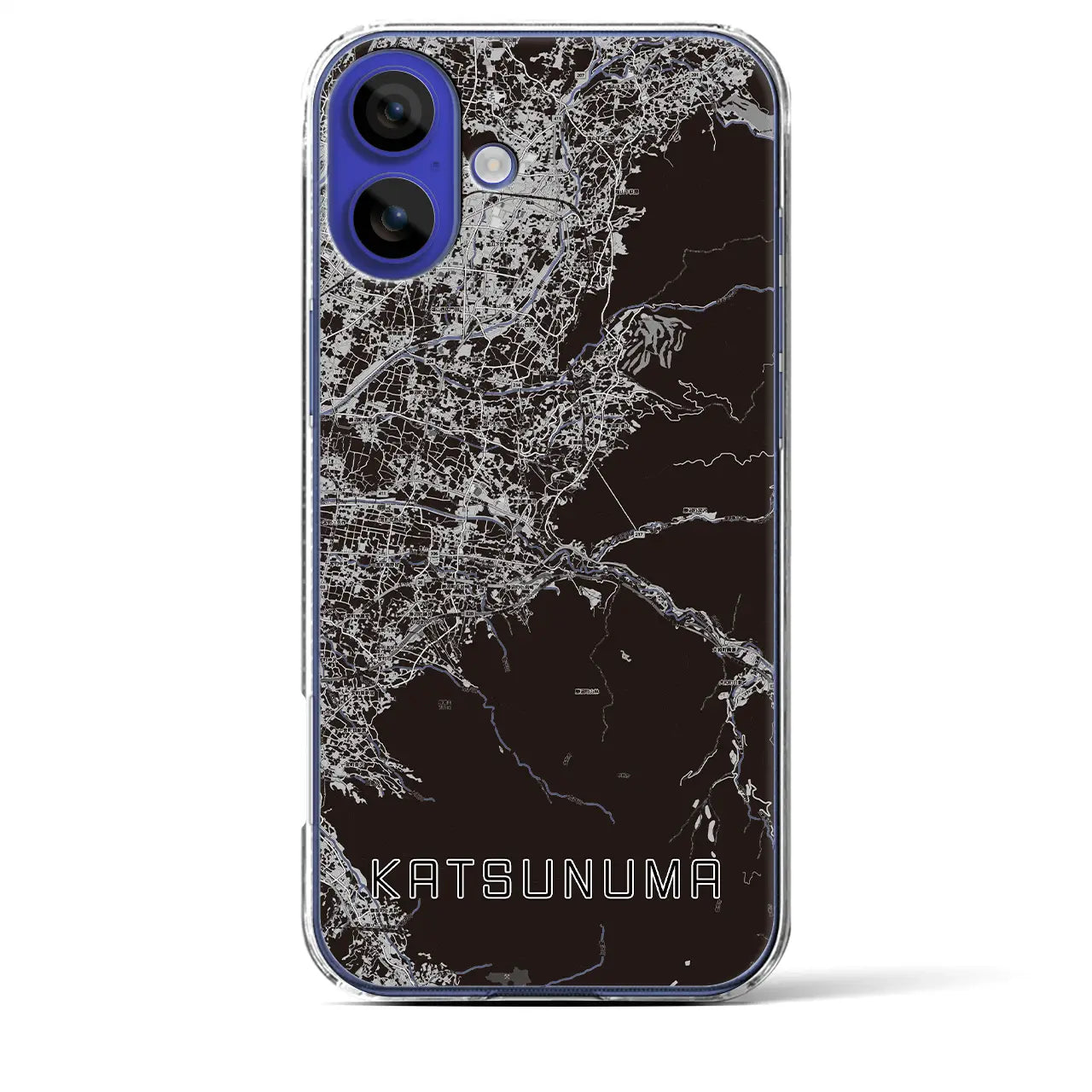 【勝沼(山梨県)】地図柄iPhoneケース(クリアタイプ)