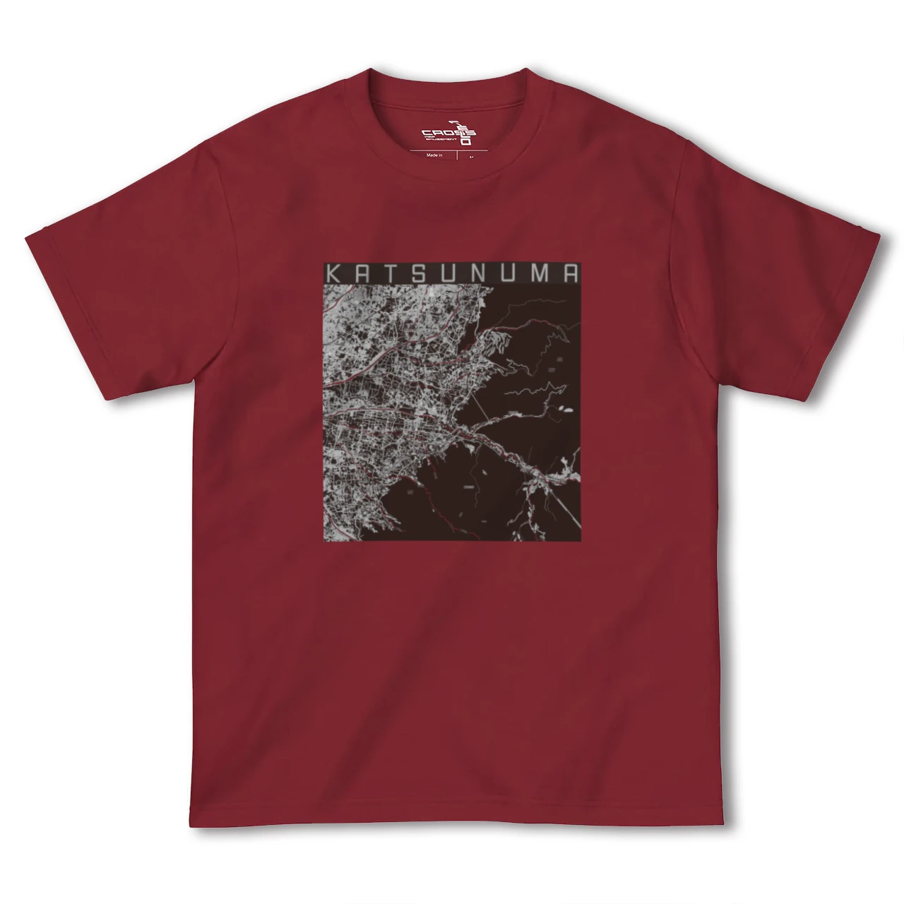 【勝沼(山梨県)】地図柄ヘビーウェイトTシャツ