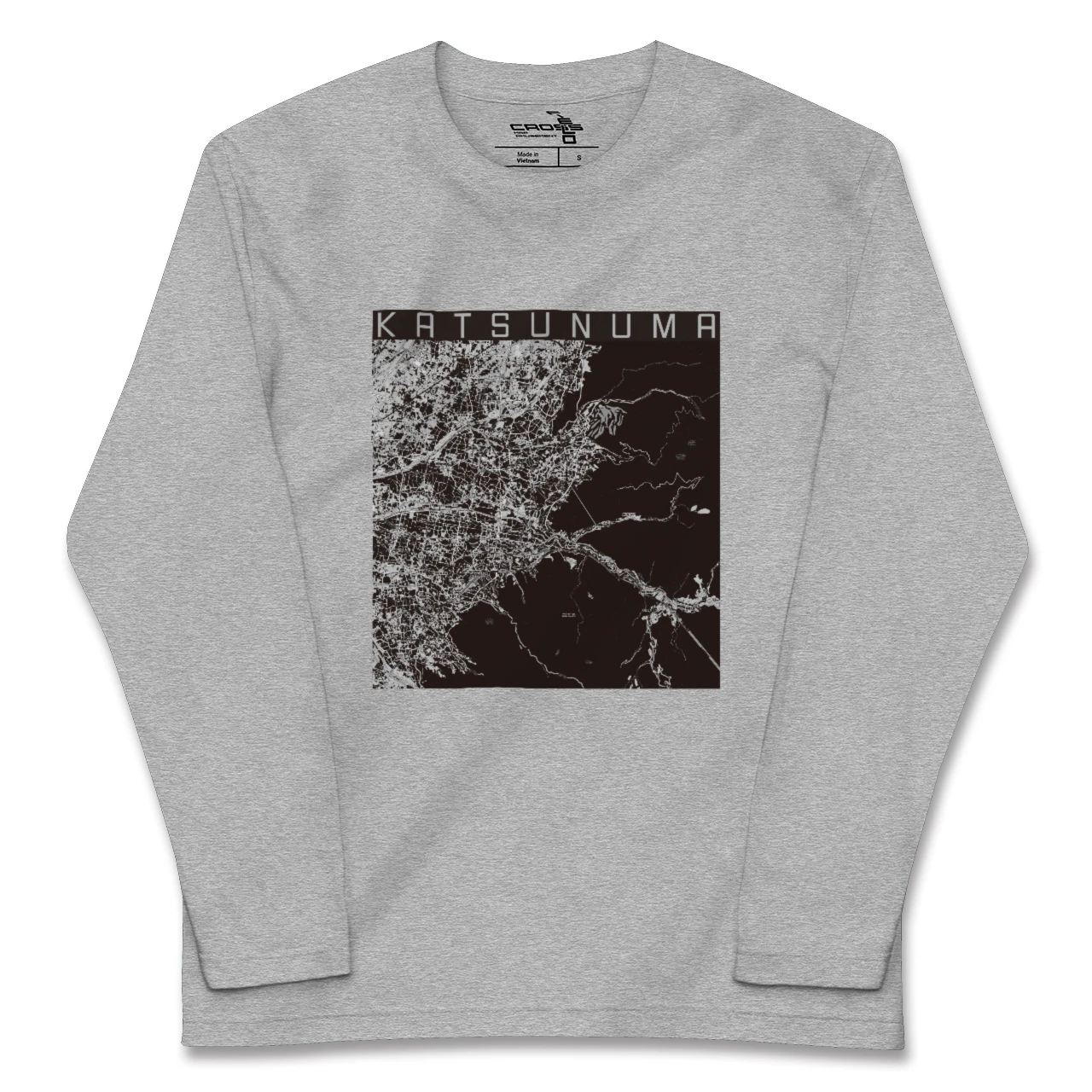 【勝沼(山梨県)】地図柄ロングスリーブTシャツ