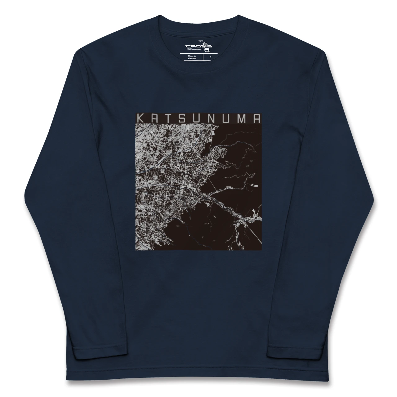 【勝沼(山梨県)】地図柄ロングスリーブTシャツ