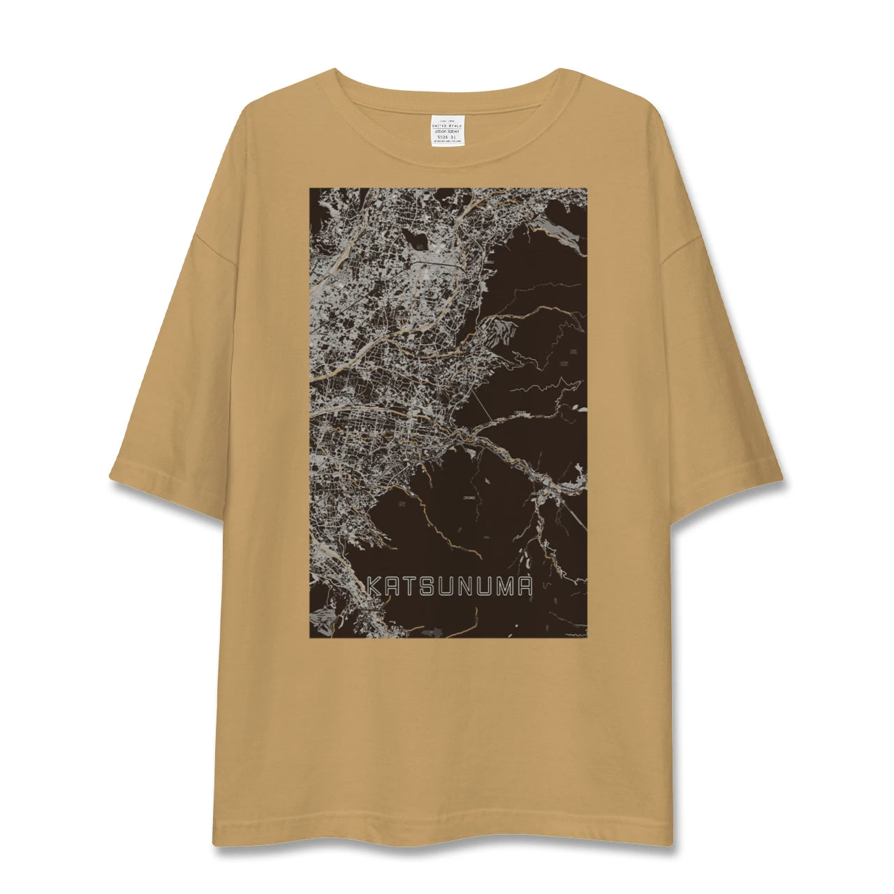 【勝沼(山梨県)】地図柄ビッグシルエットTシャツ