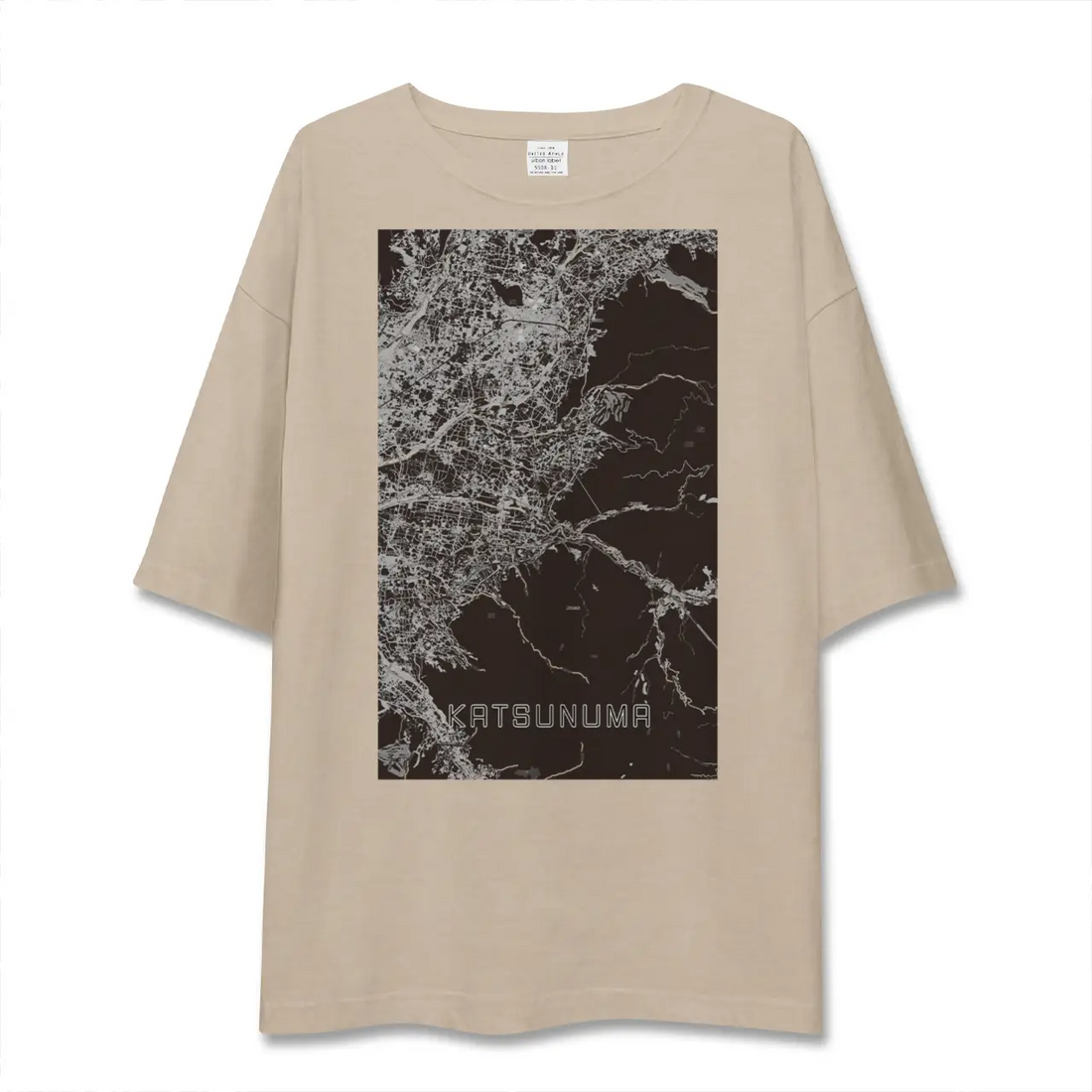 【勝沼(山梨県)】地図柄ビッグシルエットTシャツ