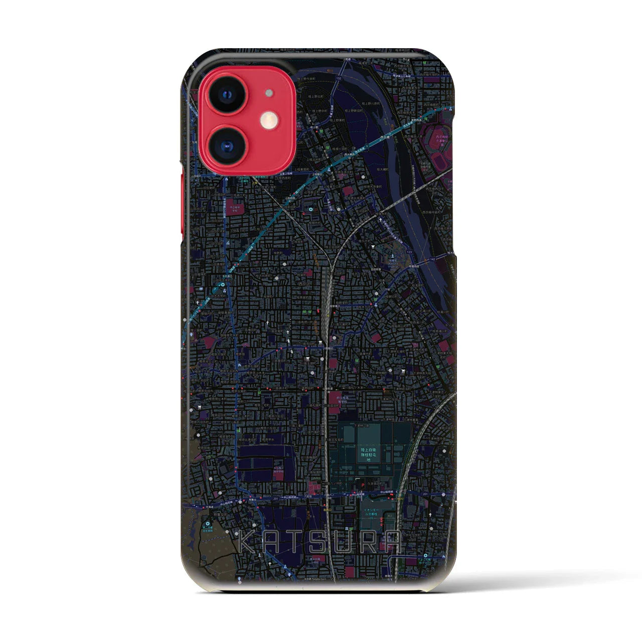 【桂(京都府)】地図柄iPhoneケース(バックカバータイプ)
