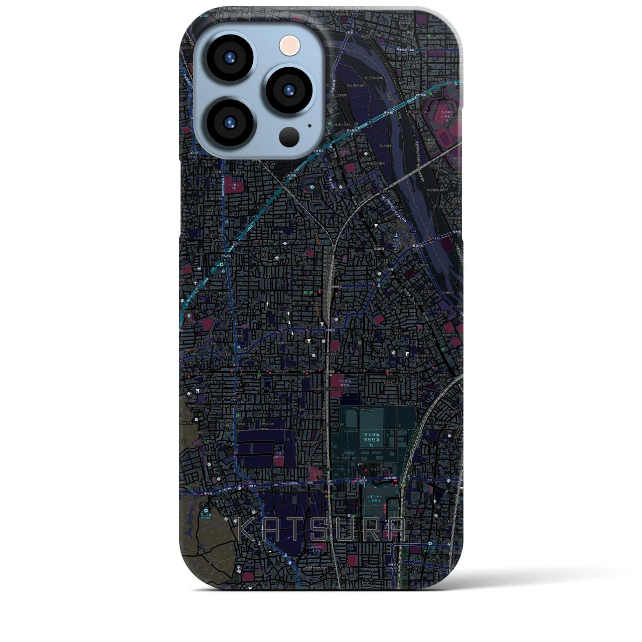 【桂(京都府)】地図柄iPhoneケース(バックカバータイプ)