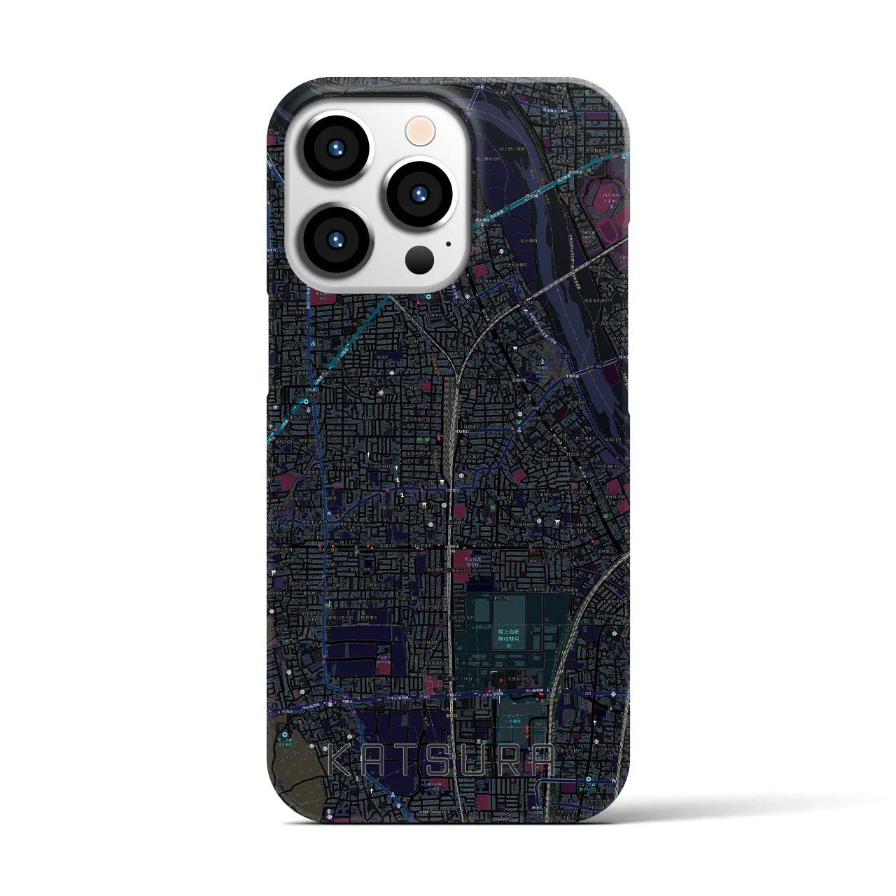 【桂(京都府)】地図柄iPhoneケース(バックカバータイプ)