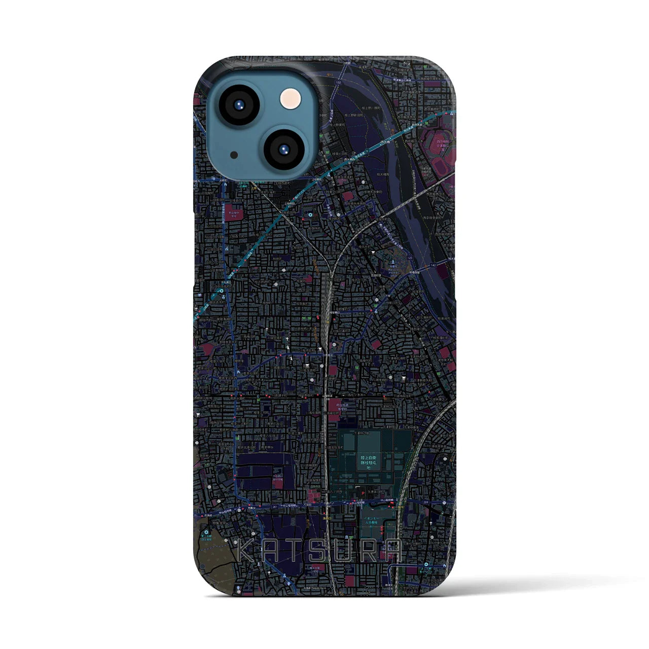 【桂(京都府)】地図柄iPhoneケース(バックカバータイプ)