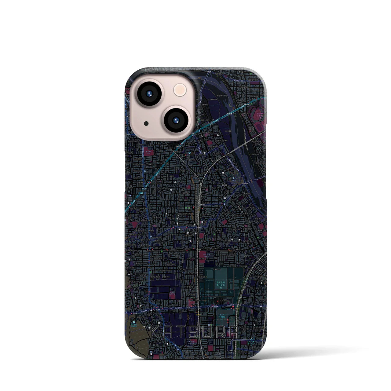【桂(京都府)】地図柄iPhoneケース(バックカバータイプ)