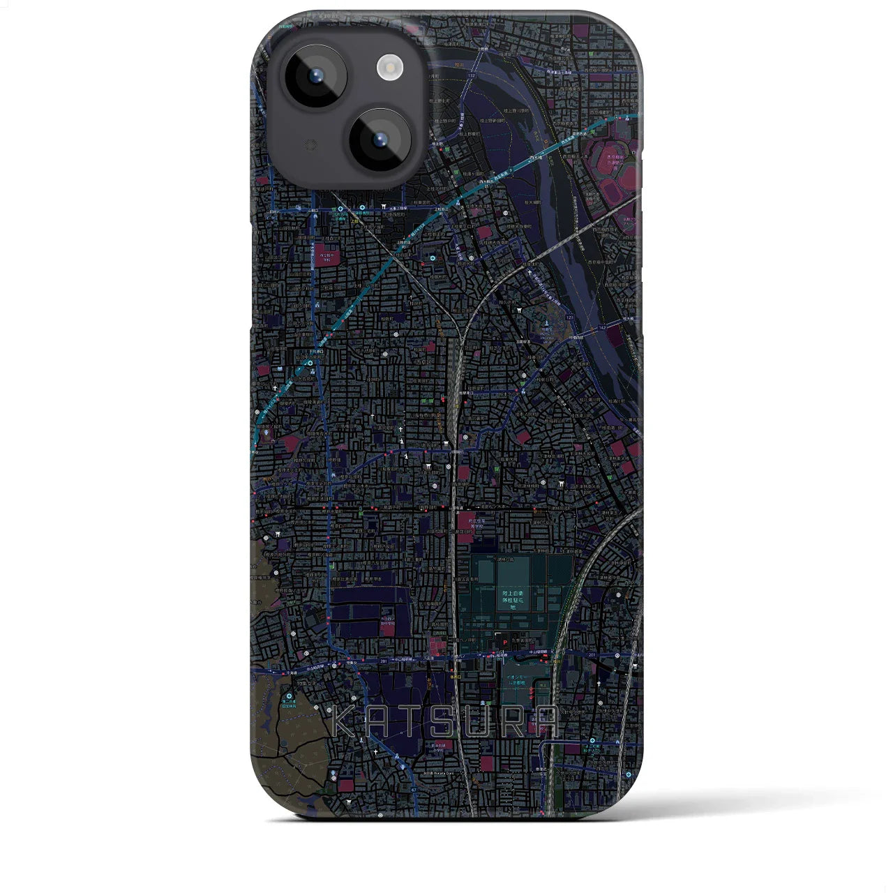 【桂(京都府)】地図柄iPhoneケース(バックカバータイプ)