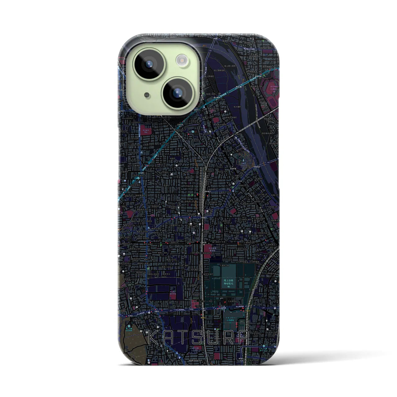 【桂(京都府)】地図柄iPhoneケース(バックカバータイプ)