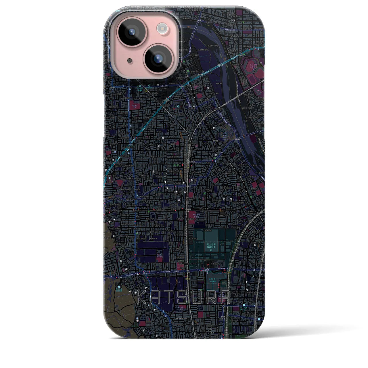【桂(京都府)】地図柄iPhoneケース(バックカバータイプ)
