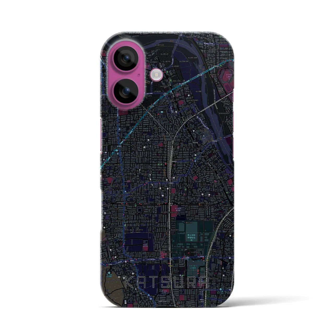 【桂(京都府)】地図柄iPhoneケース(バックカバータイプ)