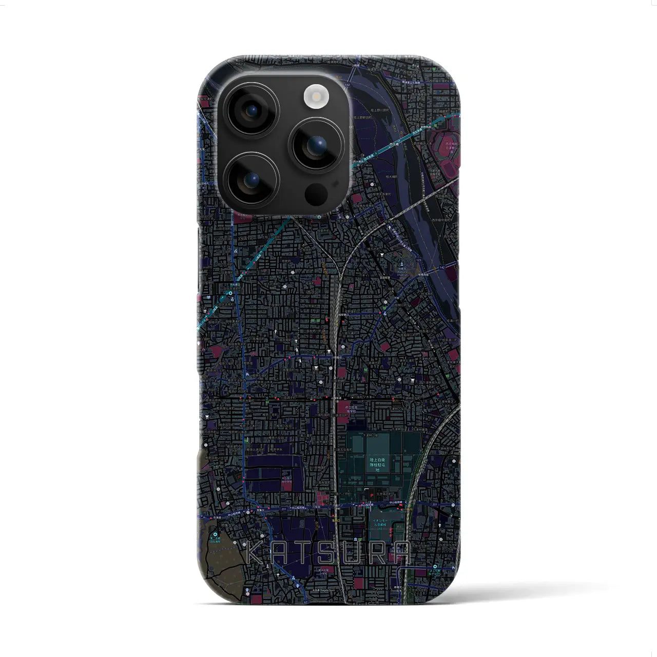 【桂(京都府)】地図柄iPhoneケース(バックカバータイプ)