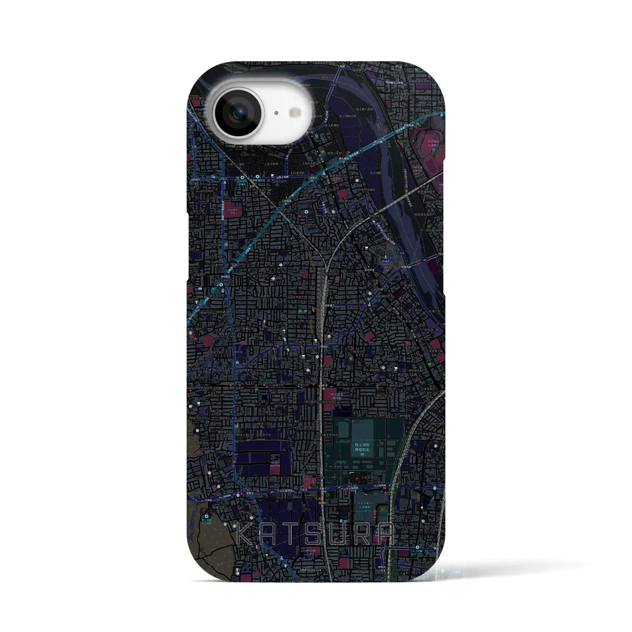 【桂(京都府)】地図柄iPhoneケース(バックカバータイプ)