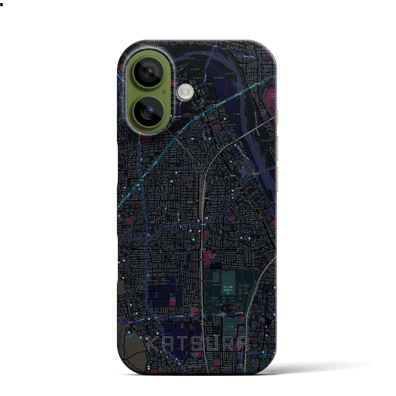 【桂(京都府)】地図柄iPhoneケース(バックカバータイプ)