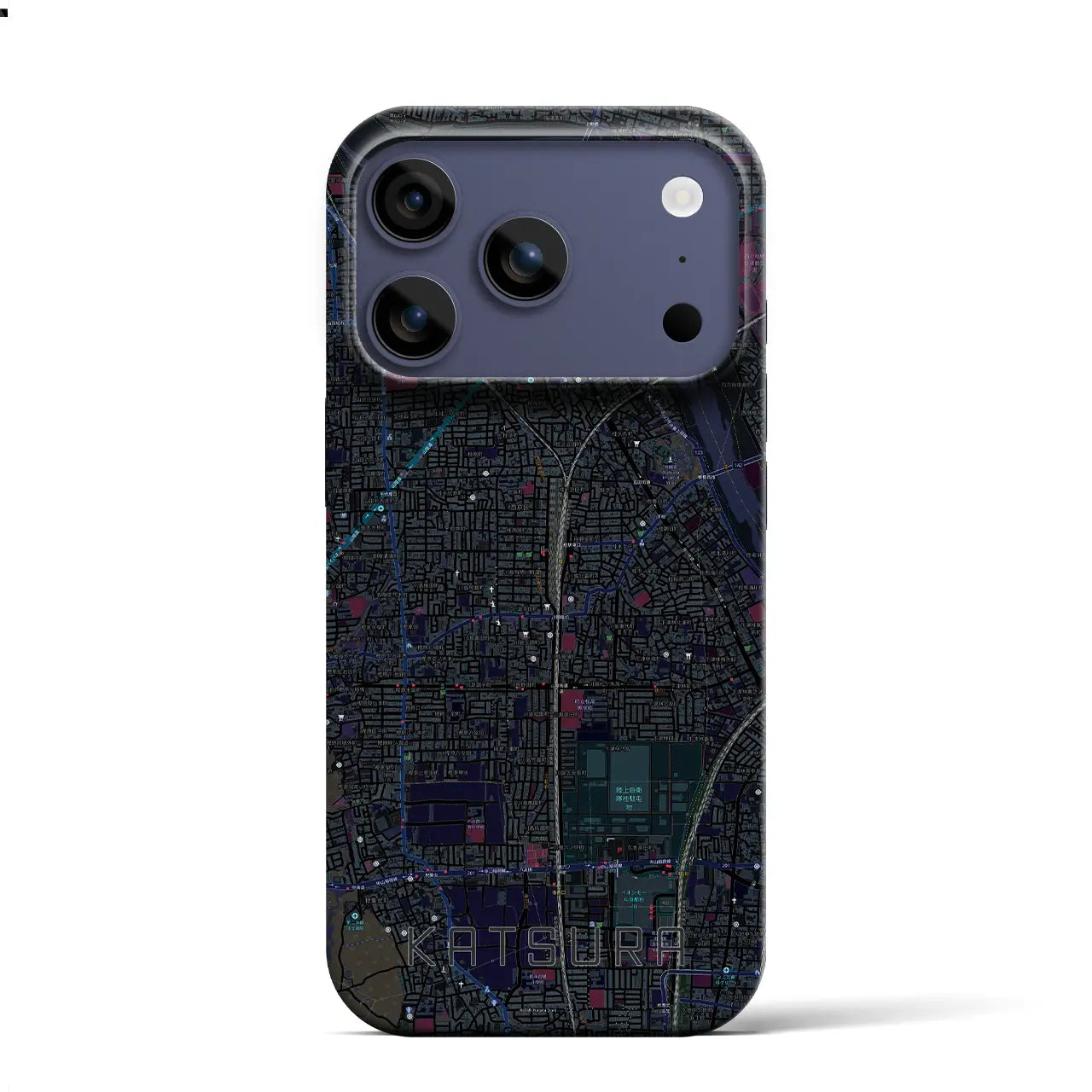 【桂(京都府)】地図柄iPhoneケース(バックカバータイプ)