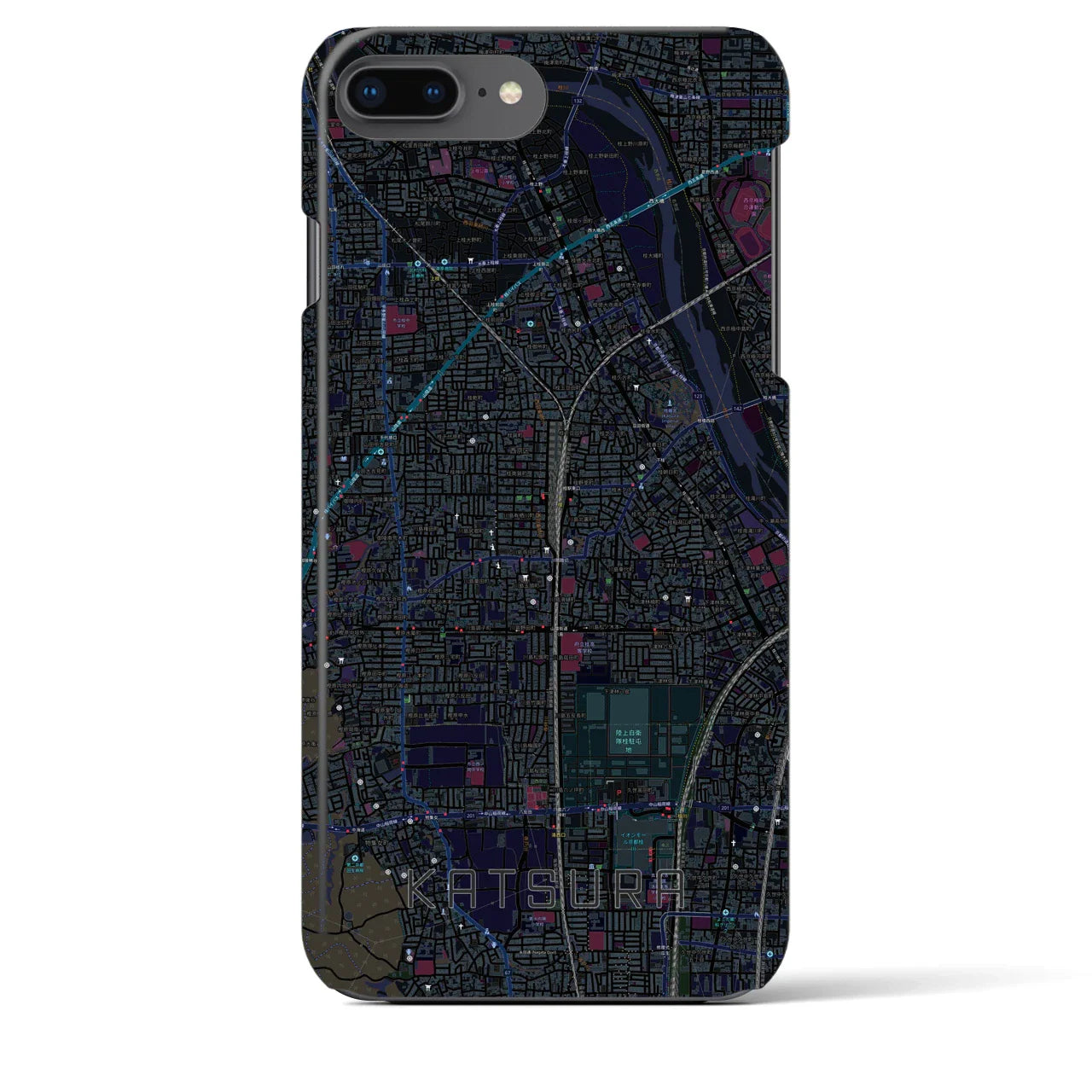 【桂(京都府)】地図柄iPhoneケース(バックカバータイプ)