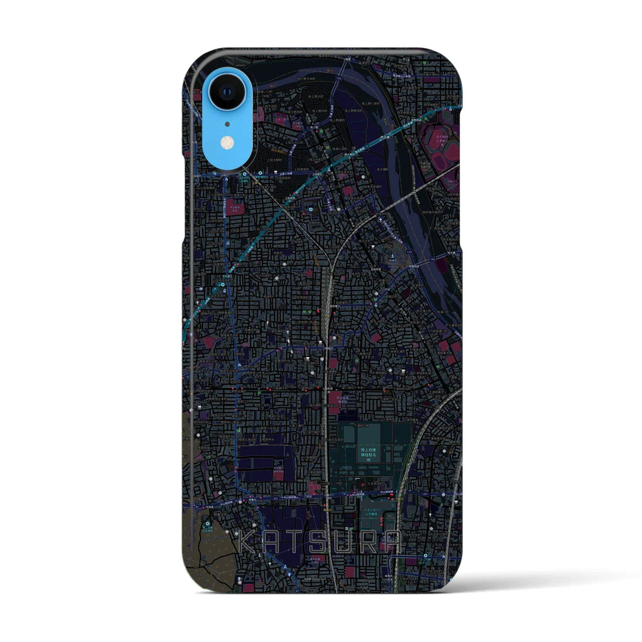 【桂(京都府)】地図柄iPhoneケース(バックカバータイプ)