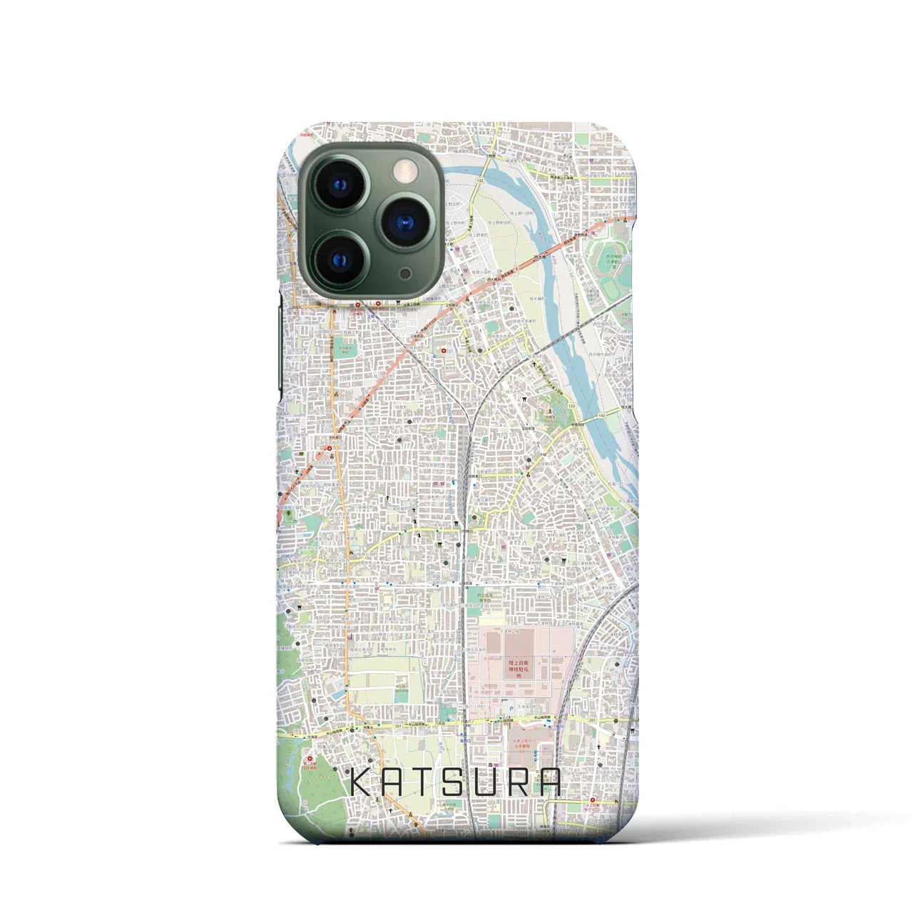 【桂(京都府)】地図柄iPhoneケース(バックカバータイプ)