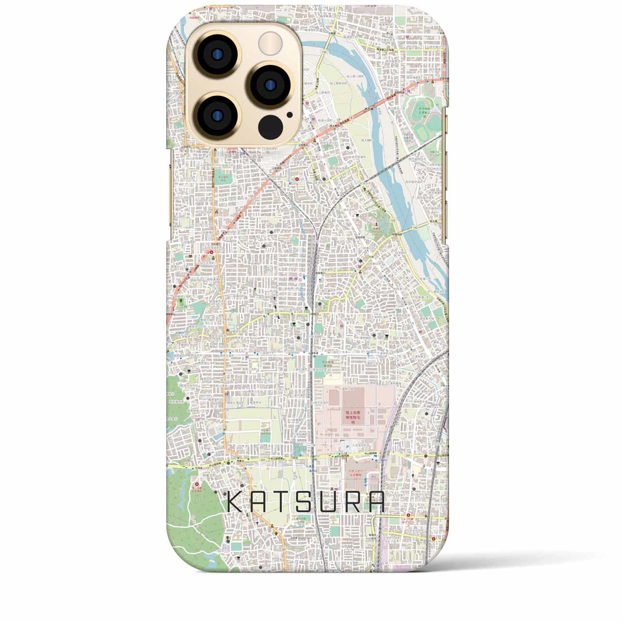 【桂(京都府)】地図柄iPhoneケース(バックカバータイプ)