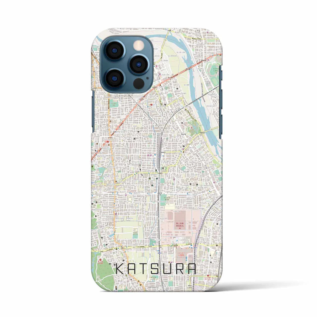 【桂(京都府)】地図柄iPhoneケース(バックカバータイプ)