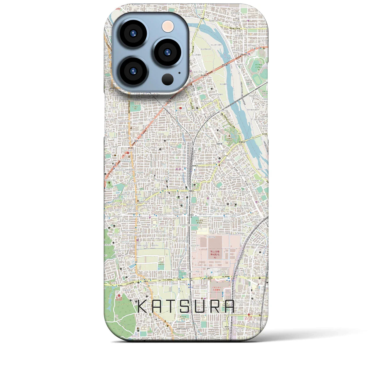 【桂(京都府)】地図柄iPhoneケース(バックカバータイプ)