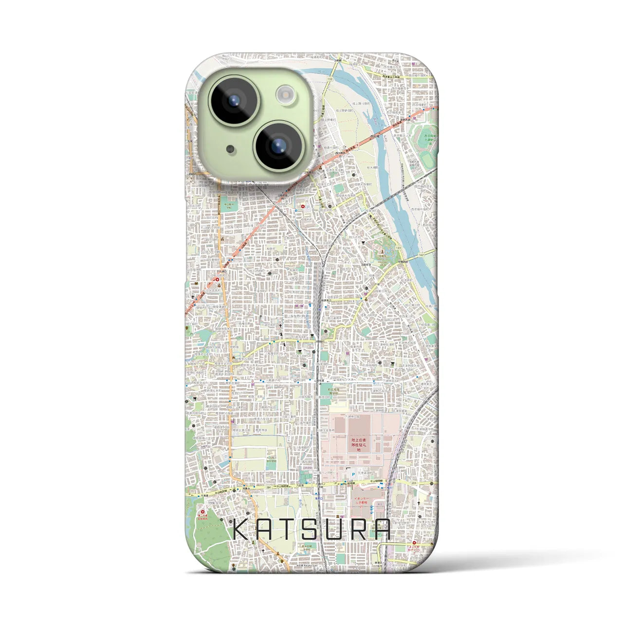 【桂(京都府)】地図柄iPhoneケース(バックカバータイプ)