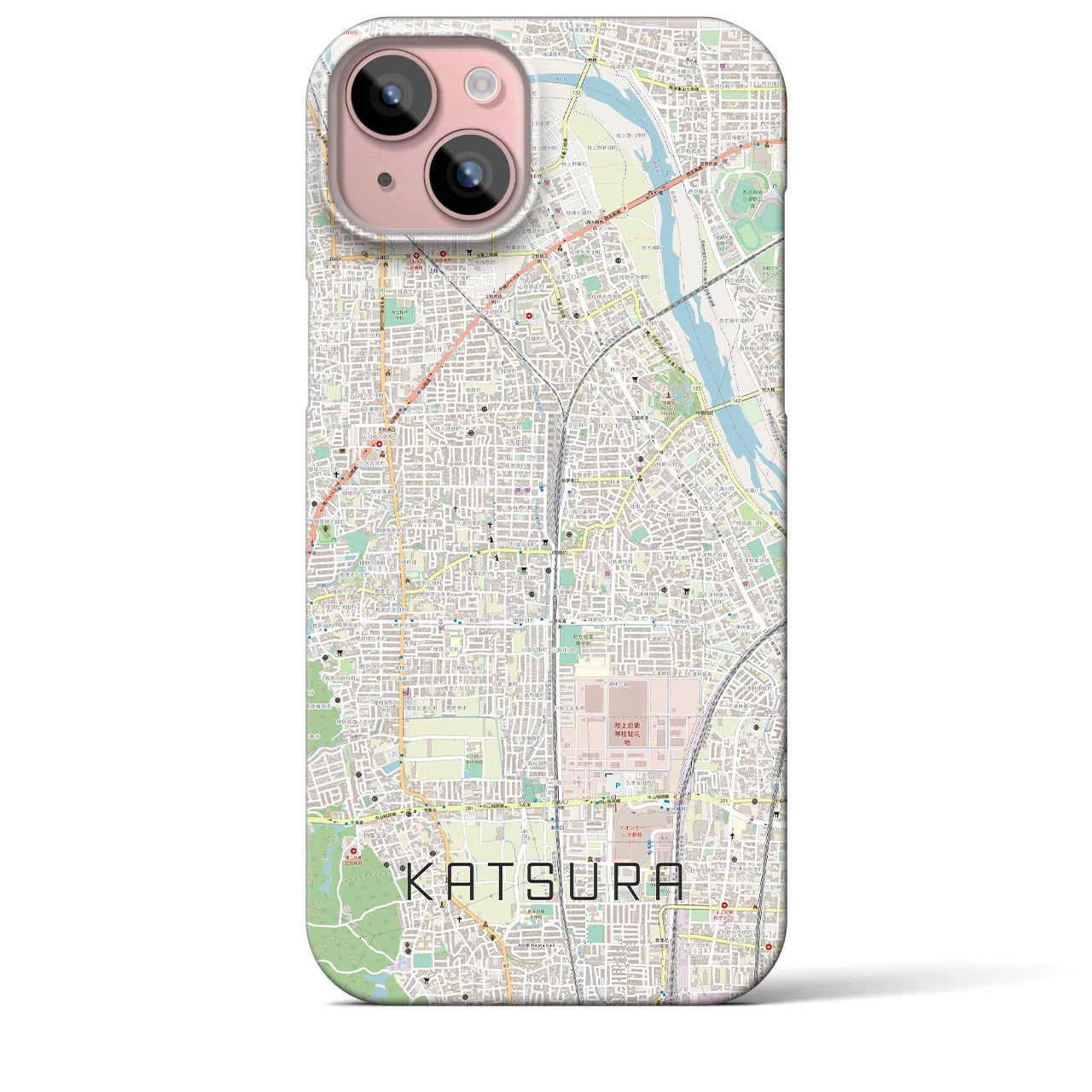 【桂(京都府)】地図柄iPhoneケース(バックカバータイプ)
