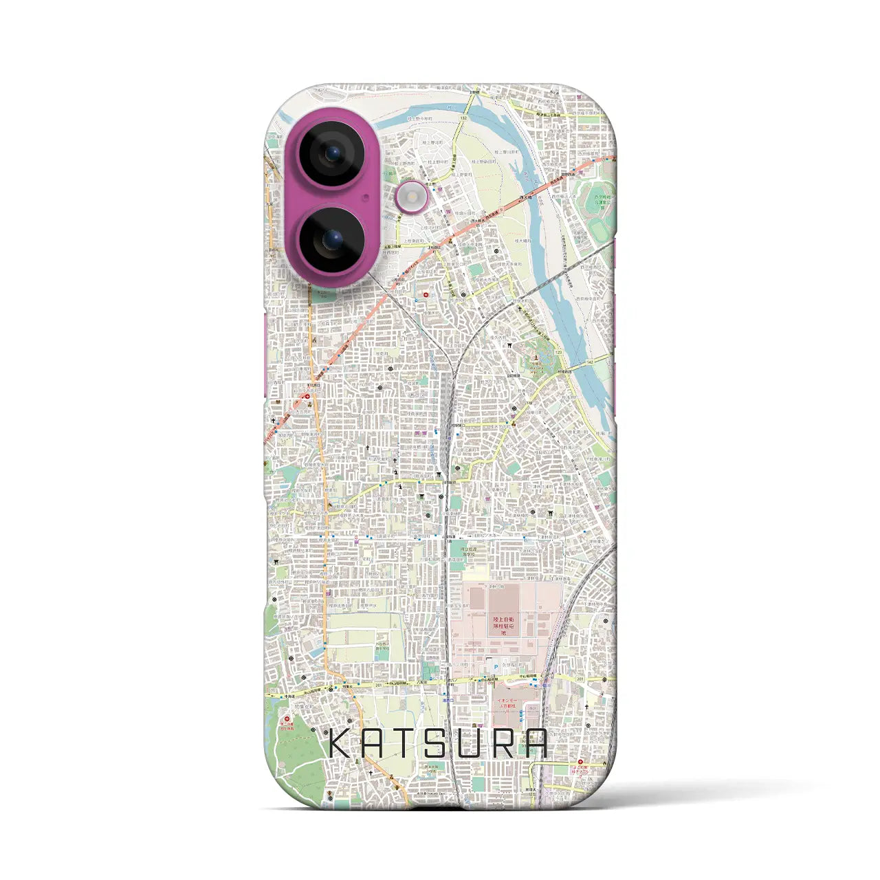 【桂(京都府)】地図柄iPhoneケース(バックカバータイプ)